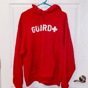 Red lifeguard hoodie!